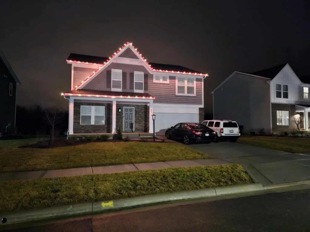 holiday light installation
