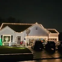 holiday lighting install