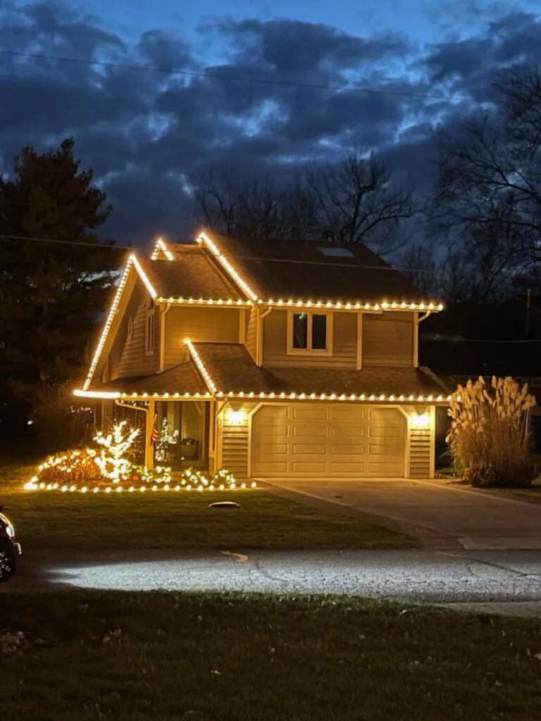 holiday light installation