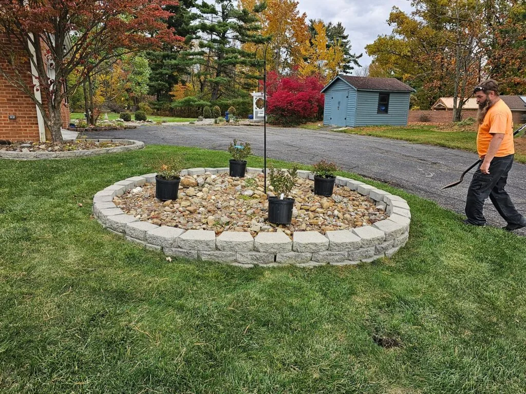 landscaping & retaining wall